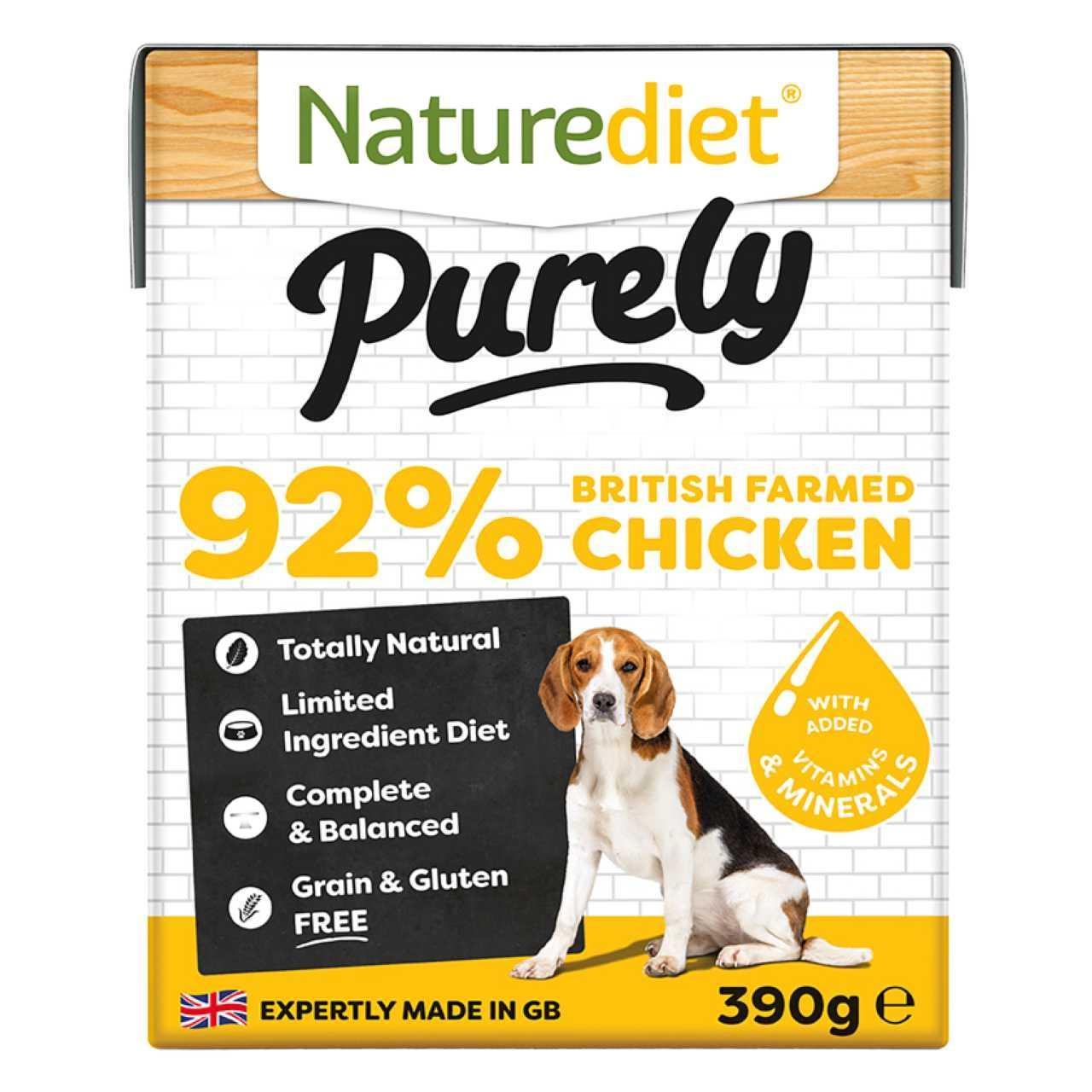 Naturediet Purely Chicken Dog Food - 18 x 390g